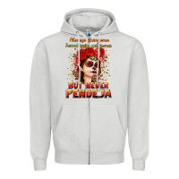 Dove Grey Always Chingona sometimes cabrona but never pendej Zipper Hoodie - NancyCooperArtShop