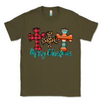 Army Green merry Christmas cross Classic Tee - CowhideDigitalArt