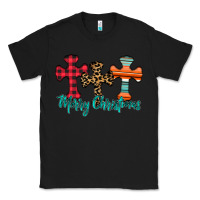 Black merry Christmas cross Classic Tee - CowhideDigitalArt
