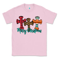 Bubblegum Pink merry Christmas cross Classic Tee - CowhideDigitalArt