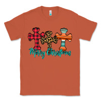 Copper merry Christmas cross Classic Tee - CowhideDigitalArt