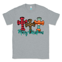 Heather Grey merry Christmas cross Classic Tee - CowhideDigitalArt