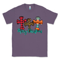 Lavender merry Christmas cross Classic Tee - CowhideDigitalArt