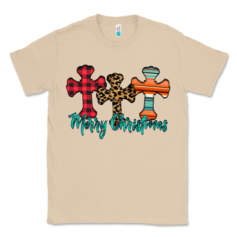 Merry Christmas Cross Classic Tee by CowhideDigitalArt | Teevron