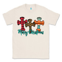 Natural merry Christmas cross Classic Tee - CowhideDigitalArt