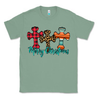 Sage merry Christmas cross Classic Tee - CowhideDigitalArt
