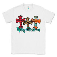 White merry Christmas cross Classic Tee - CowhideDigitalArt