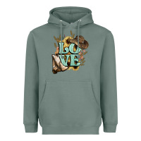 Sage Love boots hat western Cowboy Heavyweight Hoodie - HowdyJamesFarm