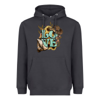 Smoke Love boots hat western Cowboy Heavyweight Hoodie - HowdyJamesFarm