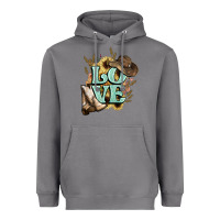 Storm Love boots hat western Cowboy Heavyweight Hoodie - HowdyJamesFarm