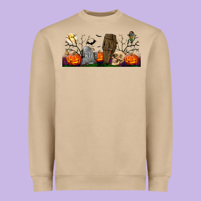 Headstone And Coffin Lebbey Glass Heavyweight Sweatshirt Designed By Bundleandbundleshop