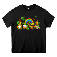 Black st patricks gnomes with rainbow Heavy Core Tee - AdoDesignShop