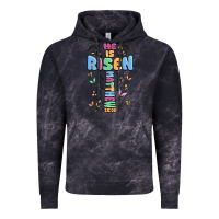 Cloud Black he is risen cross Vintage Hoodie - MaliasSmallBusiness
