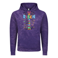 Cloud Purple he is risen cross Vintage Hoodie - MaliasSmallBusiness