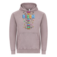 Vintage Zinc he is risen cross Vintage Hoodie - MaliasSmallBusiness