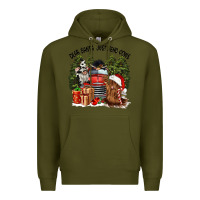 Army Green dear santa just send cows Premium Hoodie - CowGirlArtShop