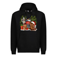 Black dear santa just send cows Premium Hoodie - CowGirlArtShop