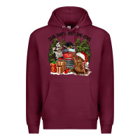 Burgundy dear santa just send cows Premium Hoodie - CowGirlArtShop