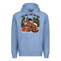 Colony Blue dear santa just send cows Premium Hoodie - CowGirlArtShop