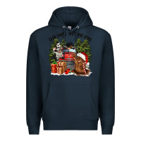 Navy dear santa just send cows Premium Hoodie - CowGirlArtShop