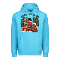 Ocean Blue dear santa just send cows Premium Hoodie - CowGirlArtShop