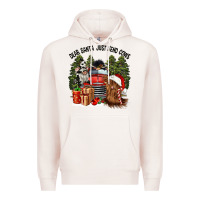 Pale Pink dear santa just send cows Premium Hoodie - CowGirlArtShop