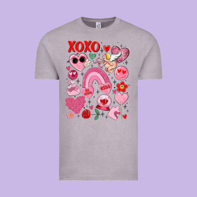 Cute Valentines Day Vintage Tee Designed By Maliassmallbusiness