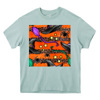 Arona halloween witch hats leopard seamless pattern Heavy Core Tee - BundleAndBundleShop