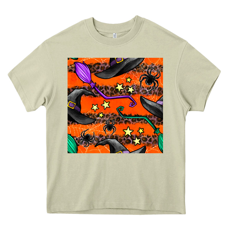 Halloween Witch Hats Leopard Seamless Pattern Heavy Core Tee by BundleAndBundleShop | Teevron