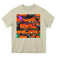 Mossy halloween witch hats leopard seamless pattern Heavy Core Tee - BundleAndBundleShop