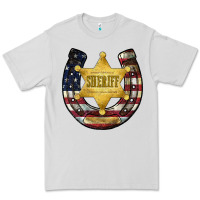 Dove Grey sheriff american flag Premium Tee - JahusDesignShop