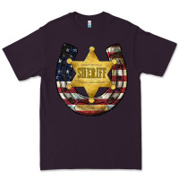 Plum sheriff american flag Premium Tee - JahusDesignShop