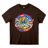 Chocolate Brown this is god's country Heavy Core Tee - AdoDesignShop
