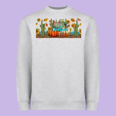 Welcome Fall Heavyweight Sweatshirt Designed By Bundleandbundleshop