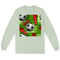 Matcha soccer shoes goal seamless pattern Long Sleeve Tee - BundleAndBundleShop