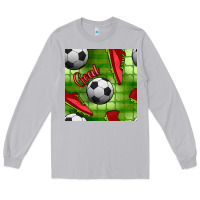 Moon Dust soccer shoes goal seamless pattern Long Sleeve Tee - BundleAndBundleShop