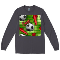 Smoke soccer shoes goal seamless pattern Long Sleeve Tee - BundleAndBundleShop