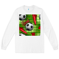 White soccer shoes goal seamless pattern Long Sleeve Tee - BundleAndBundleShop