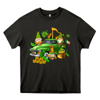 Asphalt st patricks gnomes  with farm truck Heavy Core Tee - AdoDesignShop