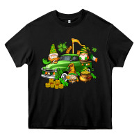 Black st patricks gnomes  with farm truck Heavy Core Tee - AdoDesignShop