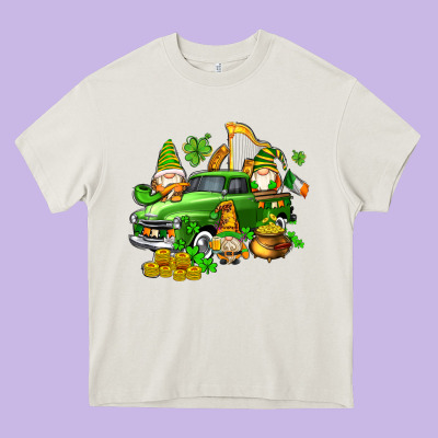 St Patricks Gnomes  With Farm Truck Heavy Core Tee Designed By Adodesignshop