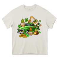 Cream st patricks gnomes  with farm truck Heavy Core Tee - AdoDesignShop