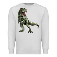 Dove Grey T-rex Premium Sweatshirt - HowdyJamesFarm