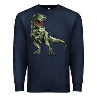 Navy T-rex Premium Sweatshirt - HowdyJamesFarm