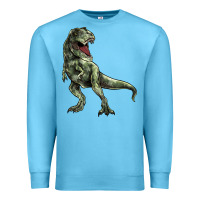 Ocean Blue T-rex Premium Sweatshirt - HowdyJamesFarm