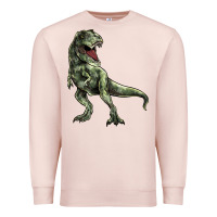 Pale Pink T-rex Premium Sweatshirt - HowdyJamesFarm