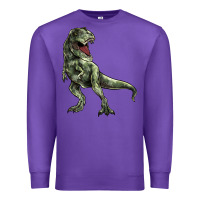 Purple T-rex Premium Sweatshirt - HowdyJamesFarm