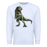 White T-rex Premium Sweatshirt - HowdyJamesFarm