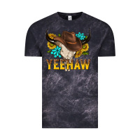 Cloud Black yeehaw bull skull Vintage Tee - NancyCooperArtShop