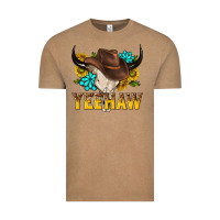 Vintage Coffee yeehaw bull skull Vintage Tee - NancyCooperArtShop